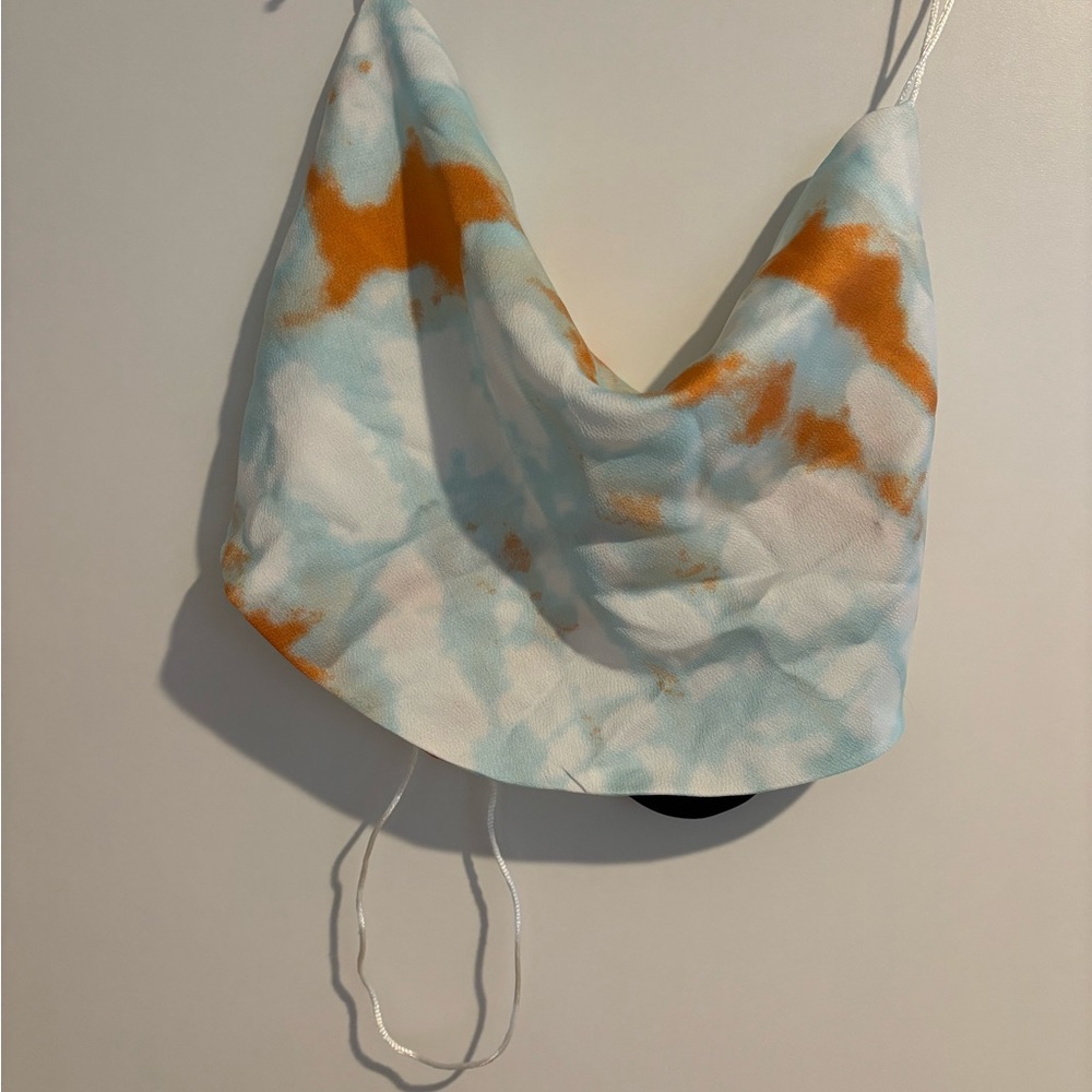Tie-Dye Face Mask in Blue and Orange